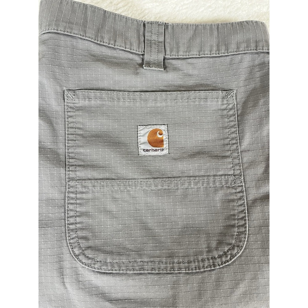 Carhartt Force 103543 Braxton Relaxed Fit Gray Cargo Shorts Ripstop Men's Sz 40 - Picture 5 of 11